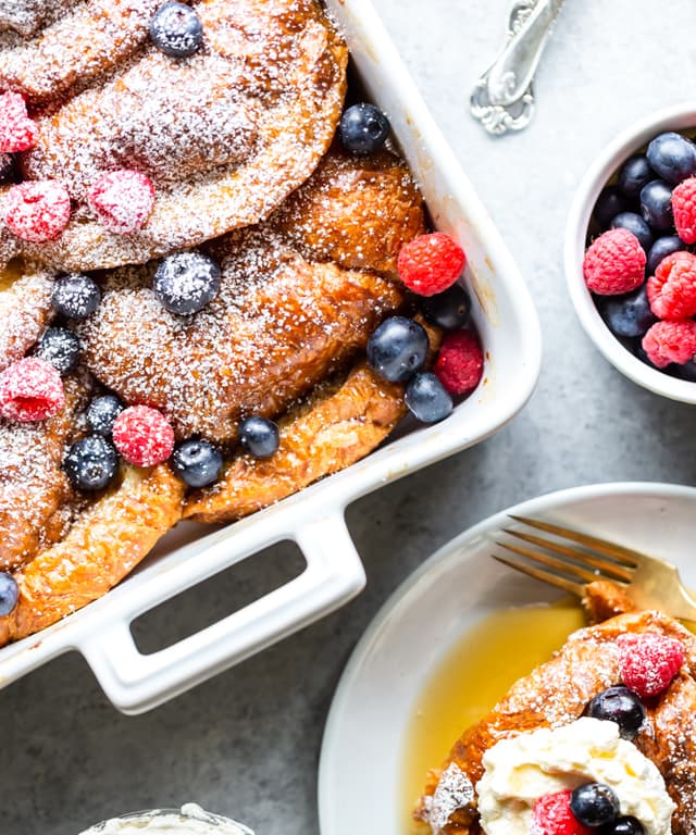 Overnight Croissant French Toast Casserole Punchfork