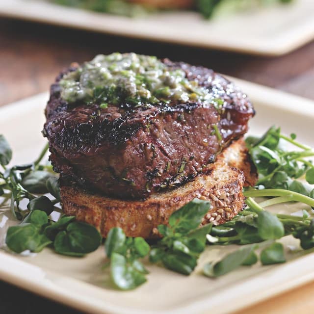 Grilled Filet Mignon with Herb Butter & Texas Toasts Punchfork