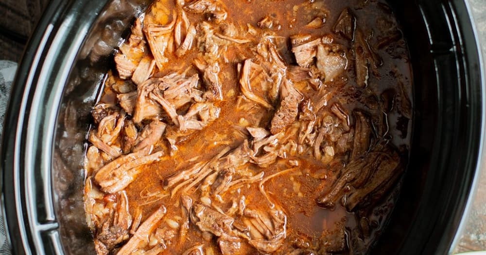 Slow Cooker Beer, Onion and Ketchup Chuck Roast Punchfork