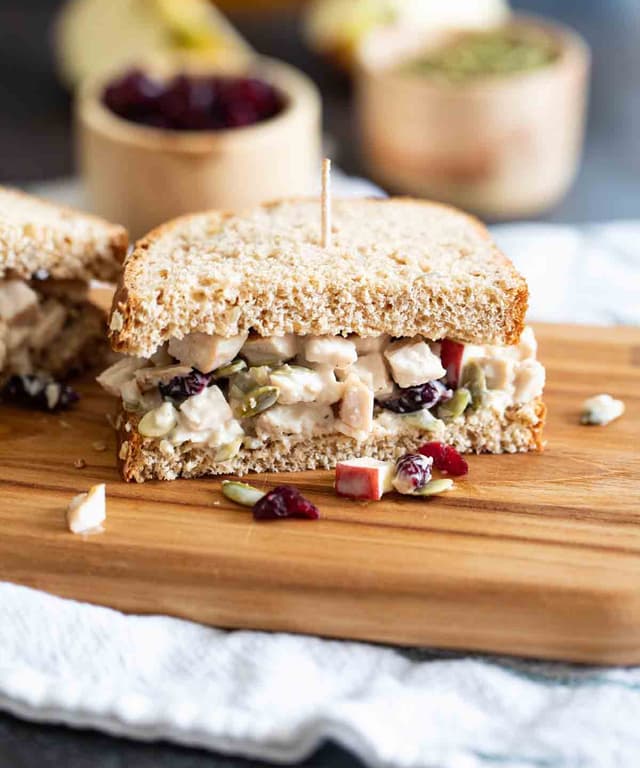 Turkey Salad Sandwich with Honey Mustard Punchfork