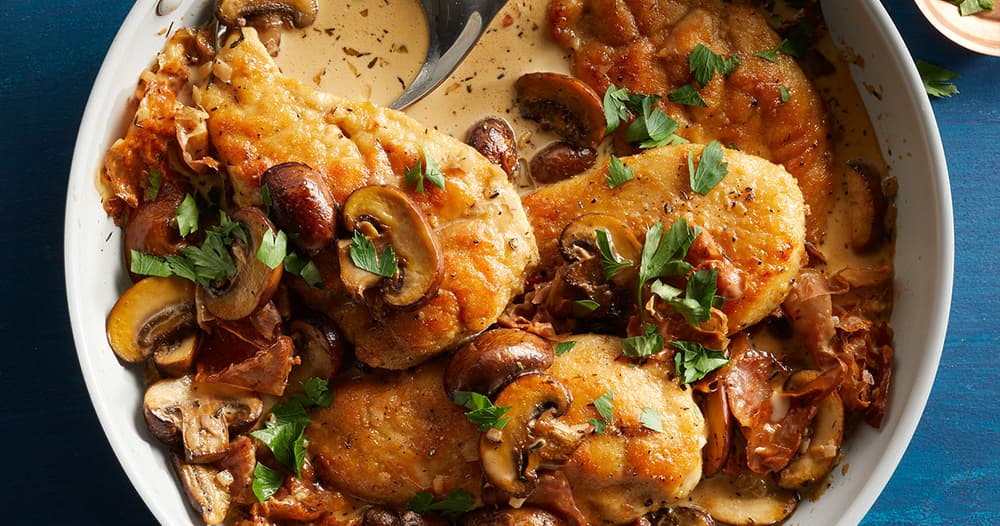 20Minute Creamy Chicken Marsala with Prosciutto Punchfork