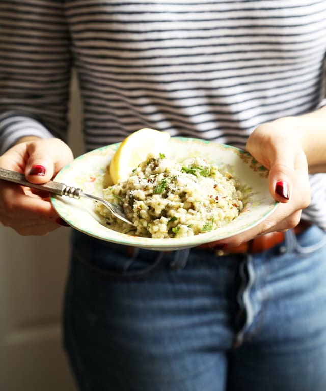 Baked Lemon Spinach Risotto Punchfork