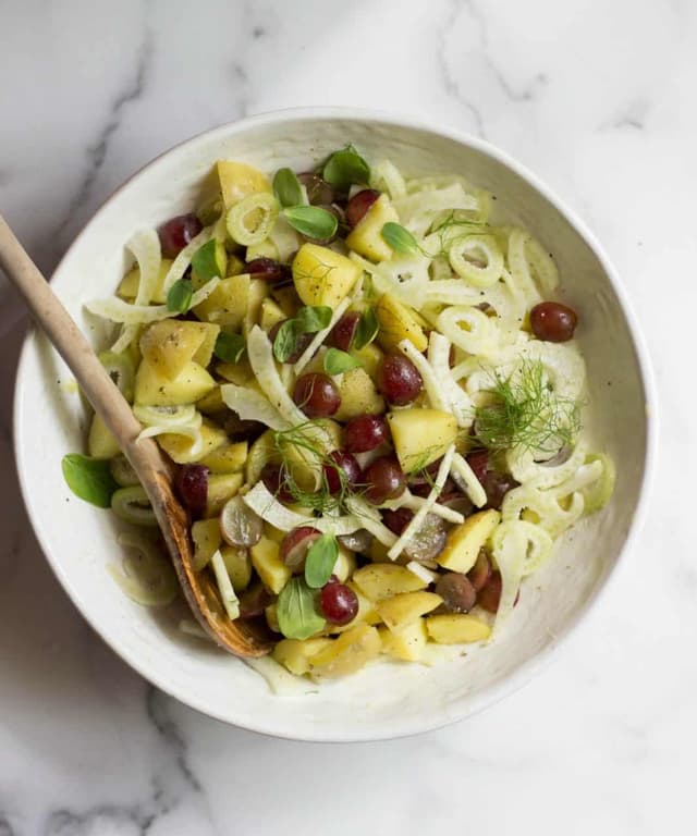 Fennel and Grape Potato Salad Punchfork