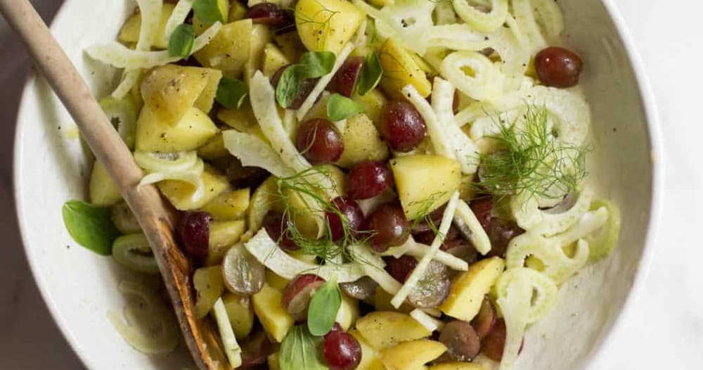 Fennel and Grape Potato Salad Punchfork