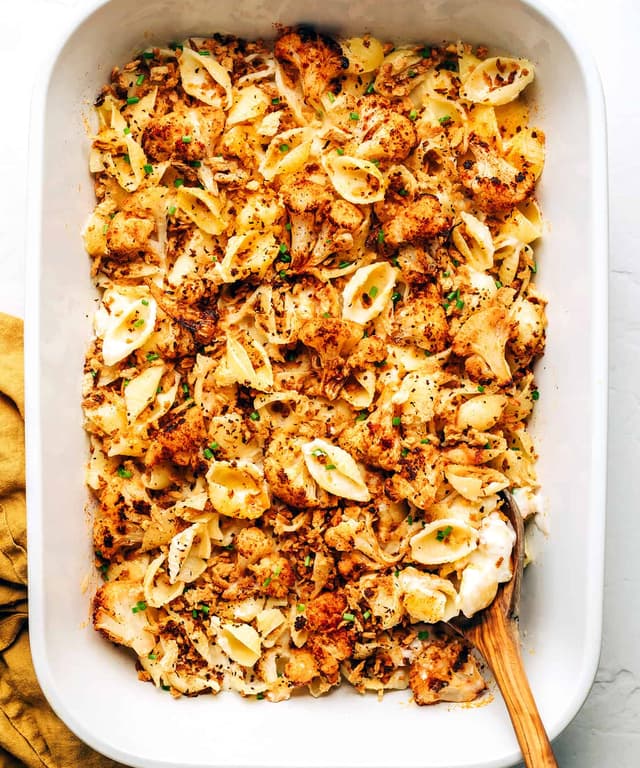 Roasted Cauliflower Mac and Cheese Punchfork
