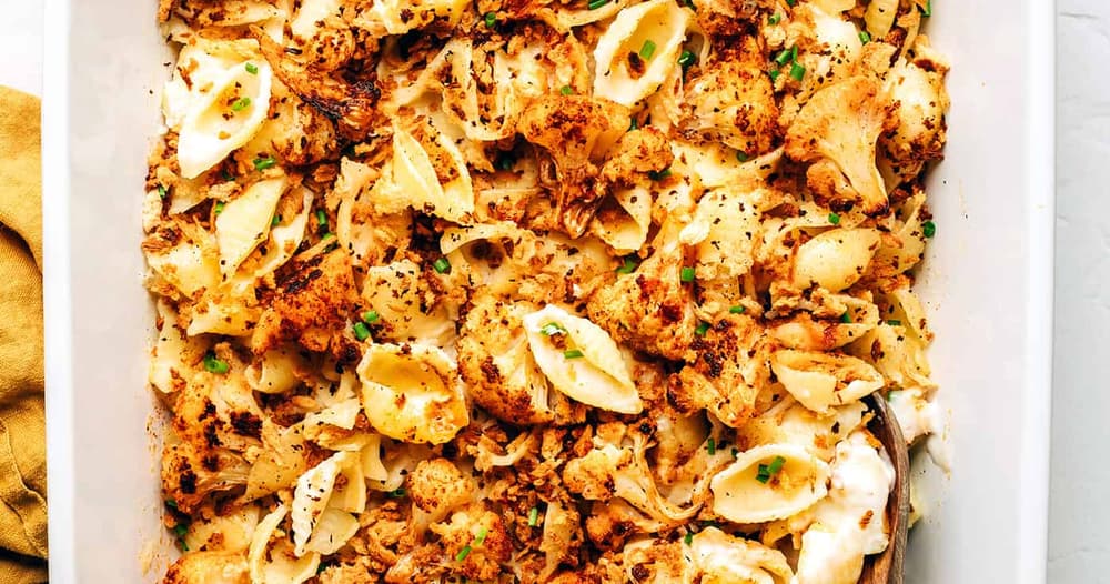 Roasted Cauliflower Mac and Cheese Punchfork