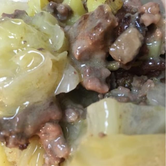 Ground Beef Casserole with Potatoes and Cabbage Punchfork
