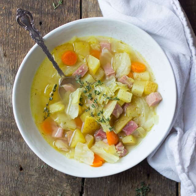 OldFashioned Ham, Cabbage & Potato Soup Punchfork