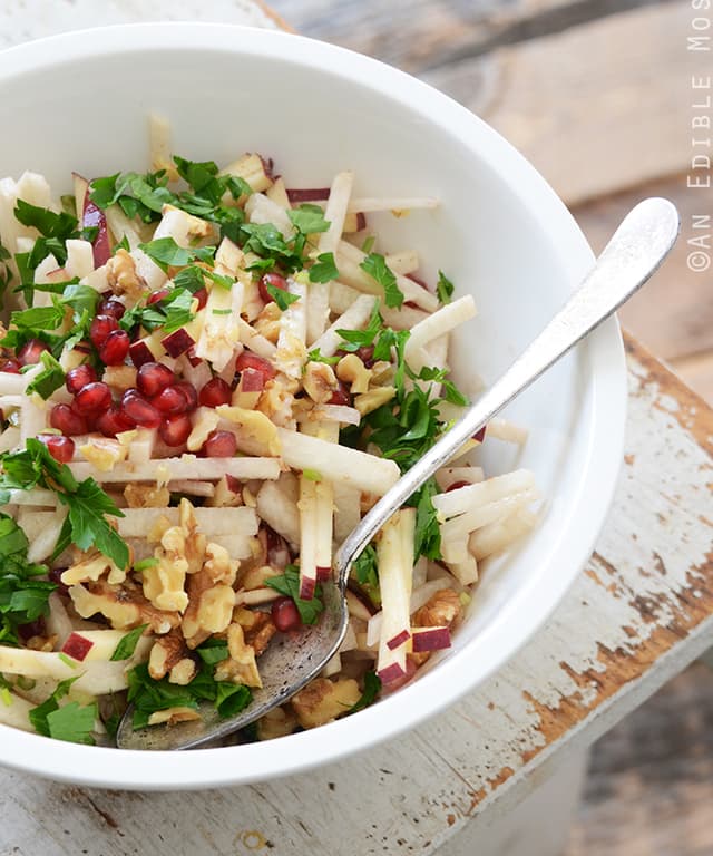 Jicama, Apple, and Pomegranate Salad with Raspberry Dijon Vinaigrette