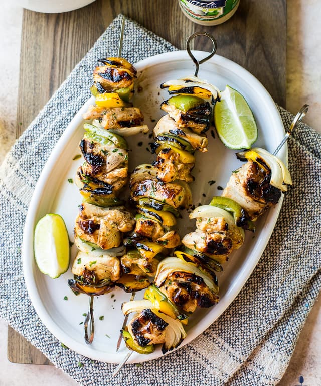 Chicken Skewers with Bacon Ranch Cole Slaw Punchfork