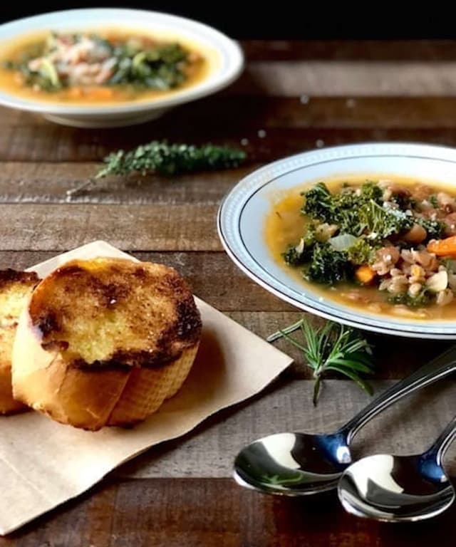 Farro Kale and Minestrone Soup Punchfork