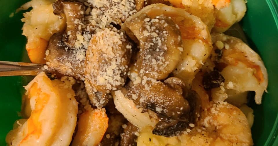 Portobello Mushroom Ravioli with Prawns Punchfork