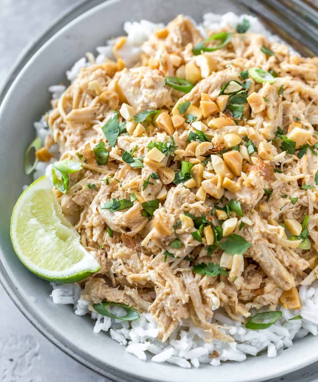 Slow Cooker Thai Peanut Chicken Punchfork