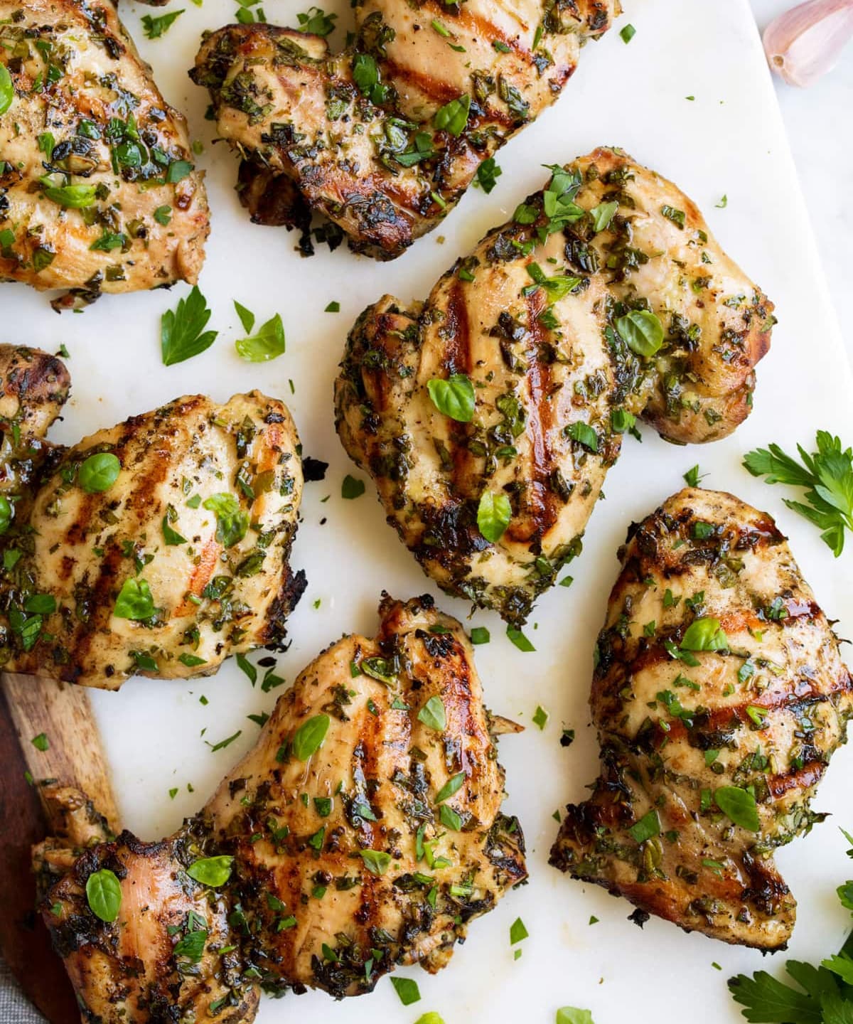 Garlic Herb Grilled Chicken Thighs Punchfork