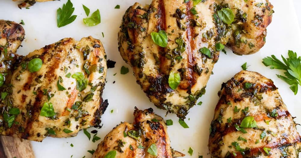 Garlic Herb Grilled Chicken Thighs Punchfork