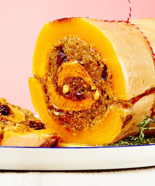 Butternut Squash Vegducken with MushroomCranberry Stuffing Punchfork