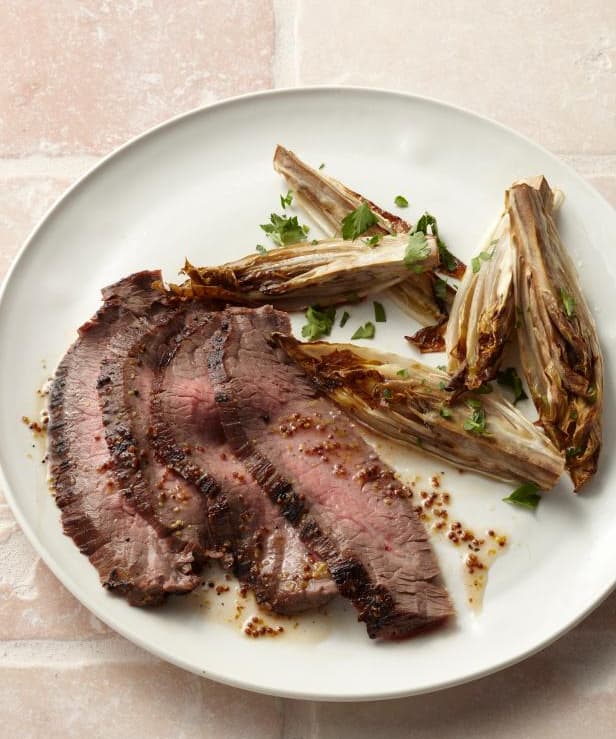 Maple Glazed Flank Steak with Roasted Endive Punchfork