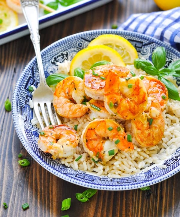 Lemon Garlic Herb Grilled Shrimp Punchfork