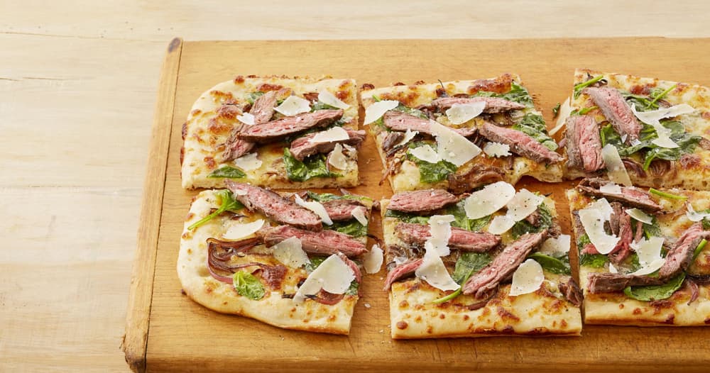 Steakhouse Pizza with Blue Cheese Punchfork