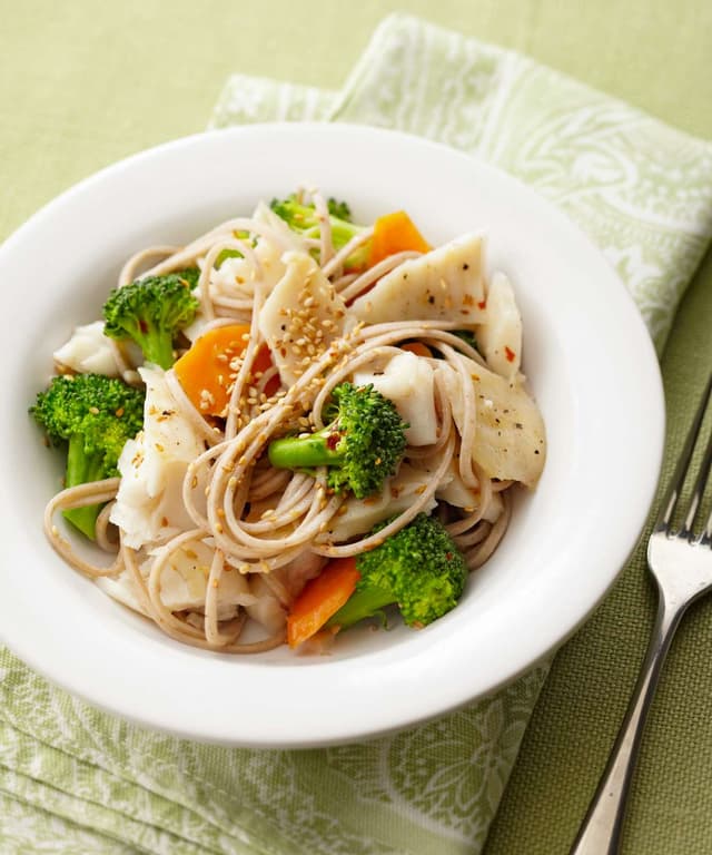 Veggie and Fish Noodle Bowl Punchfork