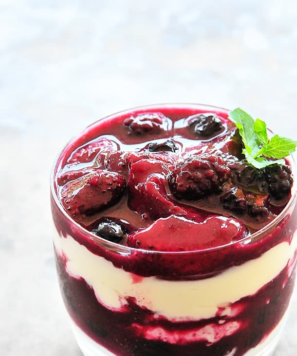 Triple Berry Sauce and Triple Berry Parfait Punchfork