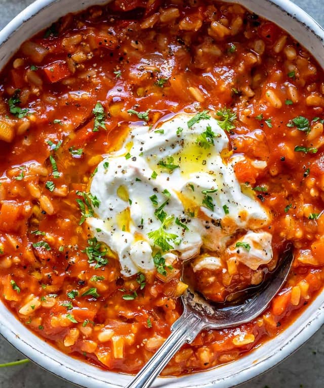 Homemade Tomato Rice Soup Punchfork