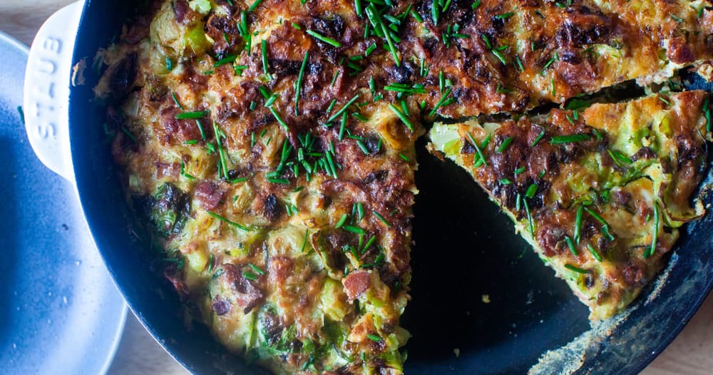 Brussels Sprout and Bacon Frittata Punchfork