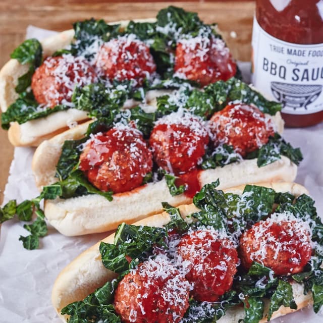 BBQ Meatball Sub with Greens Punchfork