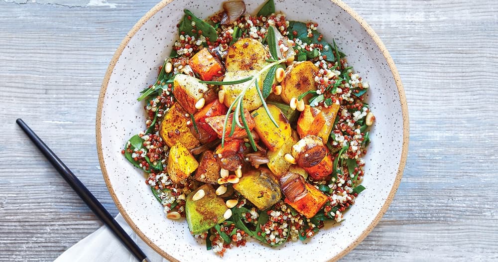 AcaiBalsamic Glazed Roasted Root Vegetable & Quinoa Bowl Punchfork