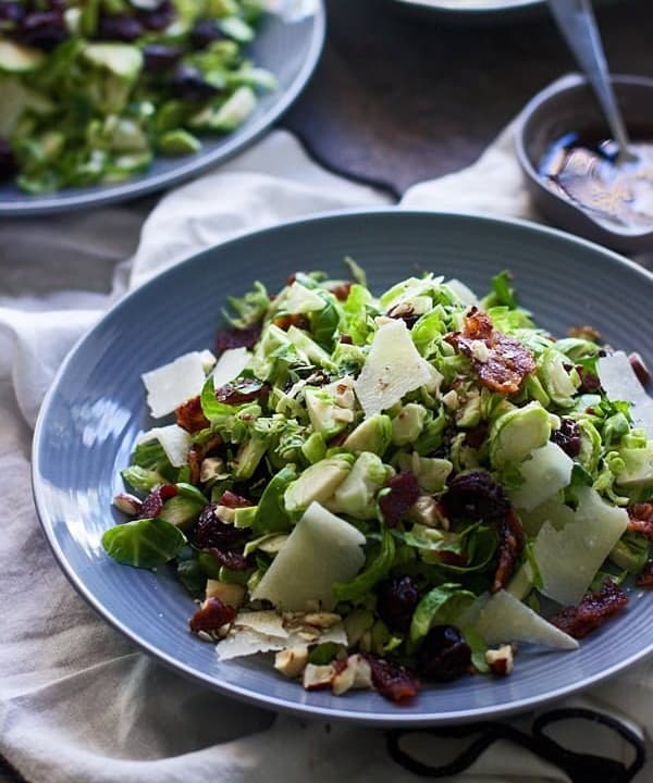 Brussels Sprout, Candied Bacon and Cherry Salad with Brown Butter