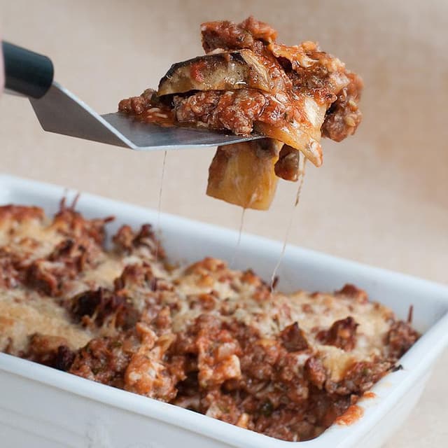 Eggplant and Ground Beef Lasagna Punchfork