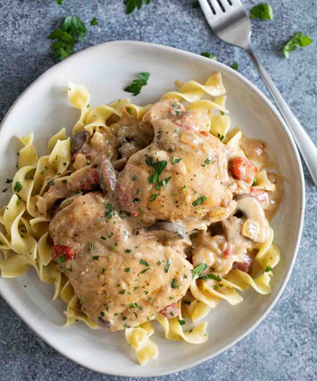 Mustard Chicken with Buttered Noodles Punchfork