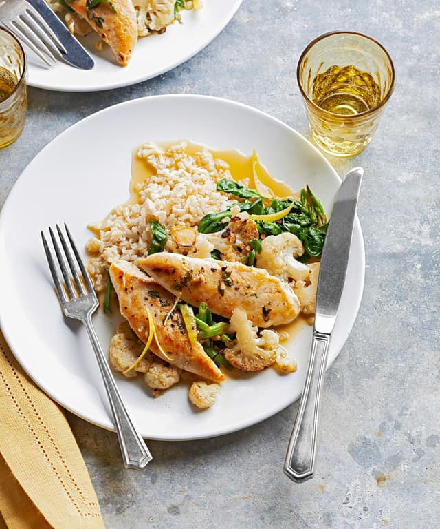 LemonBraised Chicken Tenders and Cauliflower Punchfork