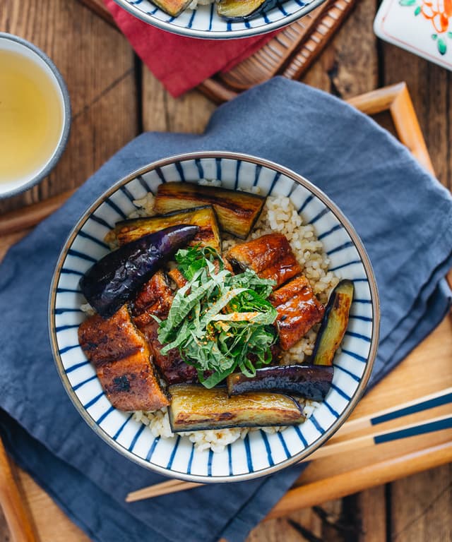 Eggplant Unagi Donburi Punchfork
