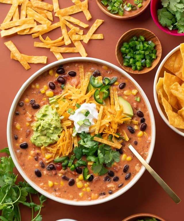 Cheesy Chicken Taco Soup Punchfork