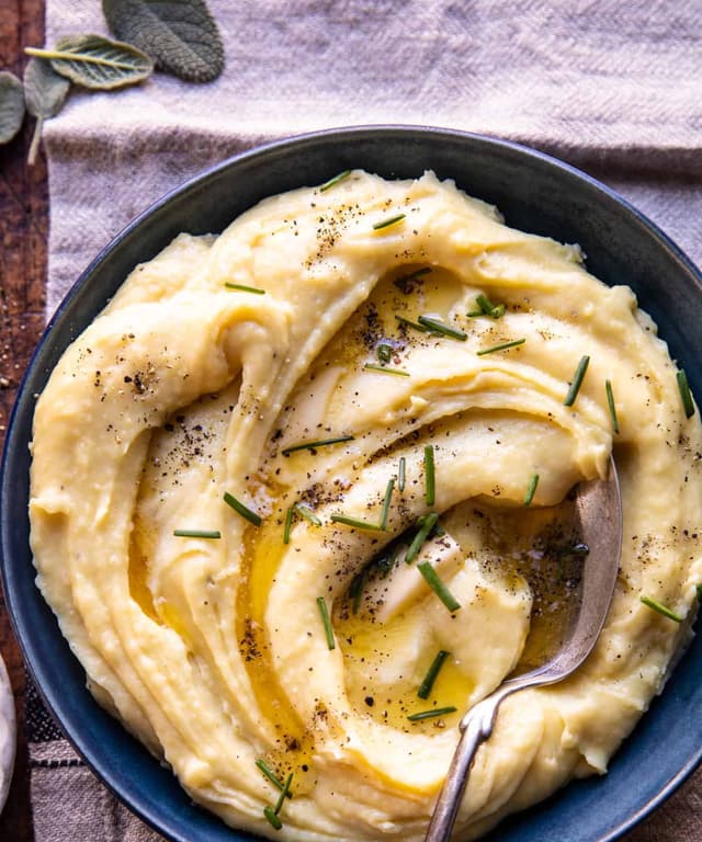 Slow Cooker Cheesy Garlic Herb Mashed Potatoes Punchfork Slow Cooker Cheesy Garlic Herb Mashed Potatoes Punchfork