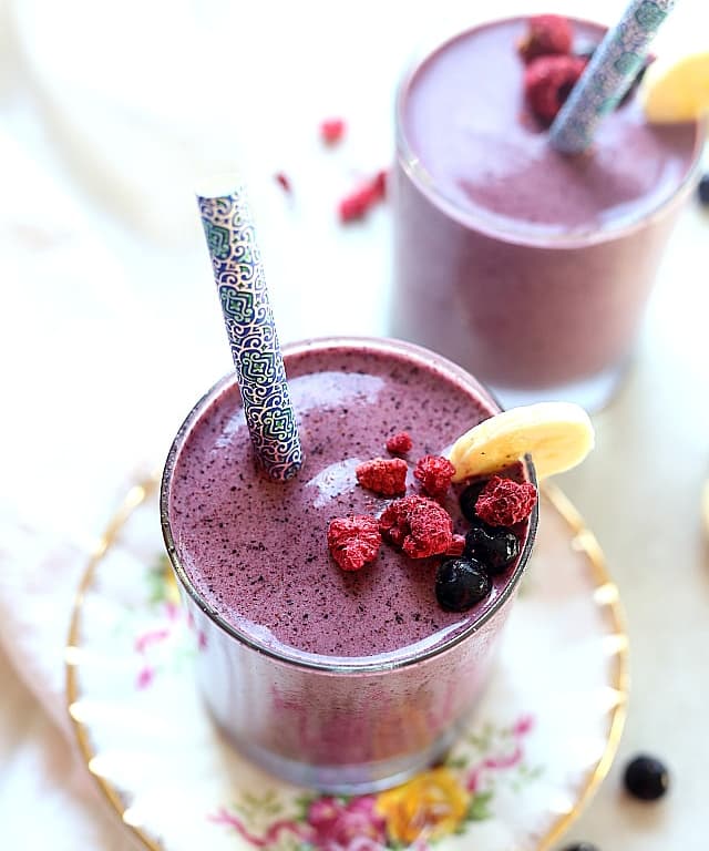 Blueberry Banana Smoothie (Dairy Free) Punchfork