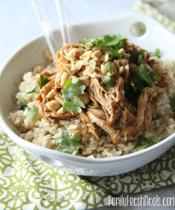 Crockpot Thai Peanut Chicken Punchfork