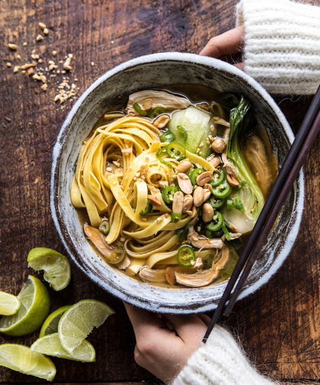 Ginger Peanut Chicken Noodle Soup Punchfork