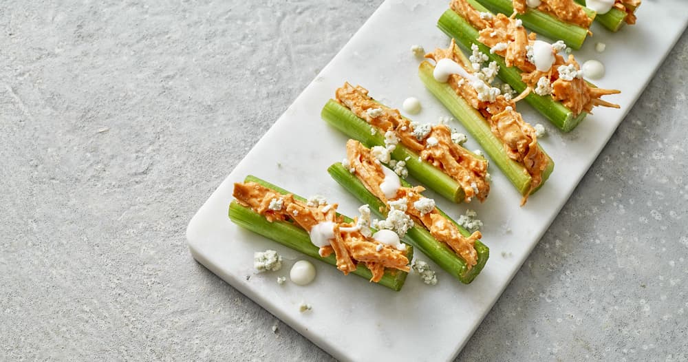 Buffalo Chicken Celery Boats Punchfork