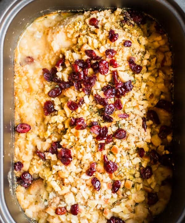 Slow Cooker Chicken, Stuffing and Gravy Punchfork