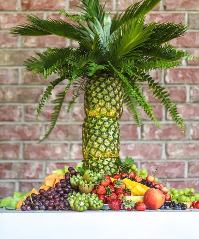 Pineapple Palm Tree Fruit Tray Punchfork
