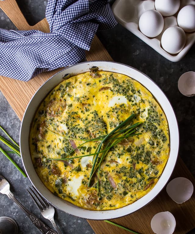 Sausage, Peppers and Onions Frittata Punchfork