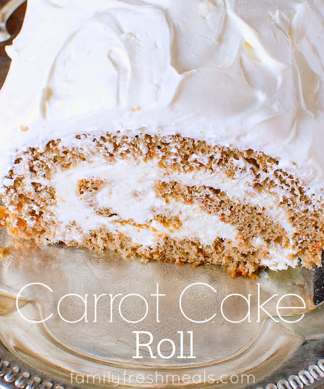 Easy Carrot Cake Roll with Cream Cheese Icing Punchfork