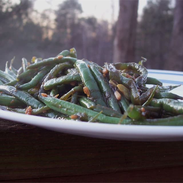 Sweet and Spicy Green Beans Punchfork