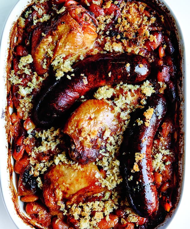 Confit Chicken Thigh and Andouille Sausage Cassoulet Punchfork