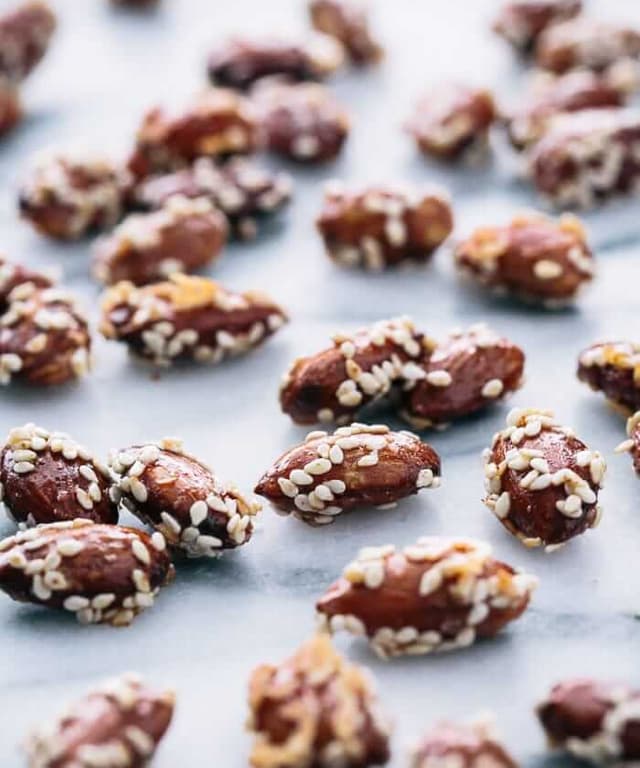 Sesame Honey Roasted Almonds Punchfork