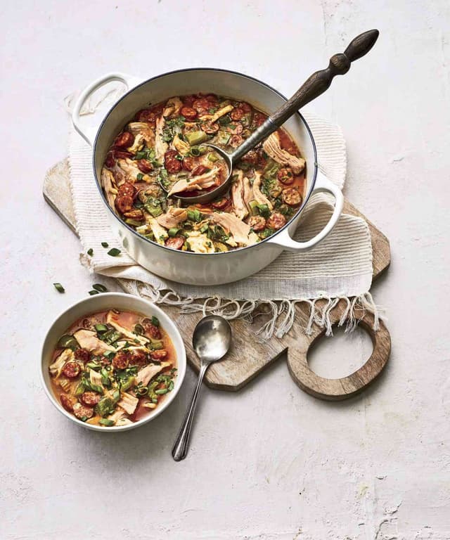 Smoked TurkeyandAndouille Gumbo Punchfork