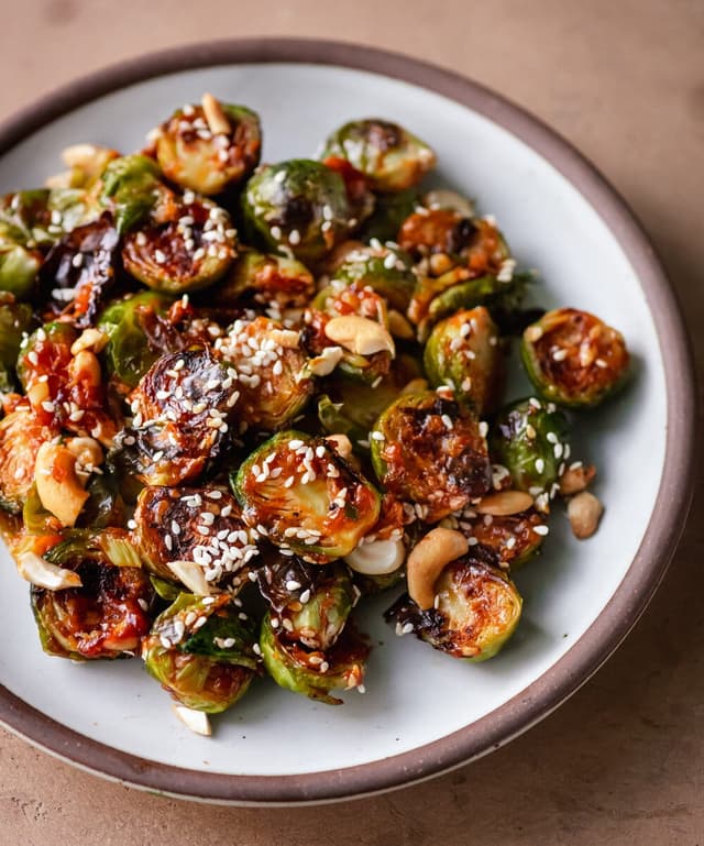 Sweet ChiliGinger Brussels Sprouts Punchfork