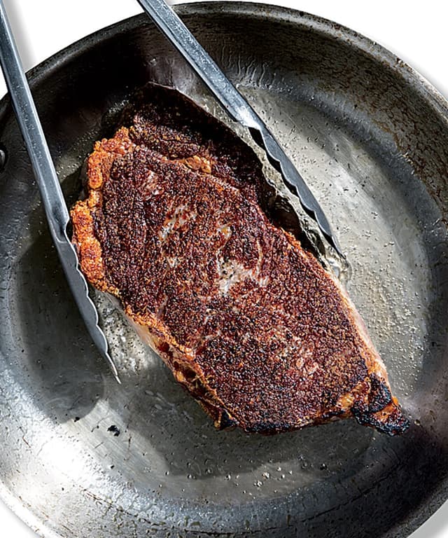 PanSeared New York Strip Steak with Coffeechile Rub Punchfork